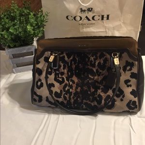 Coach Ocelot print satchel